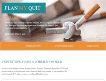 Tablet Screenshot of planmyquit.com